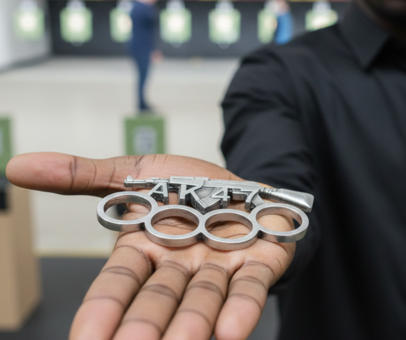 Metal Design Collectible Accessory – Black, Silver, Grey