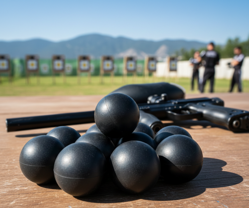 Nylon Solid Sport Balls – Black / White