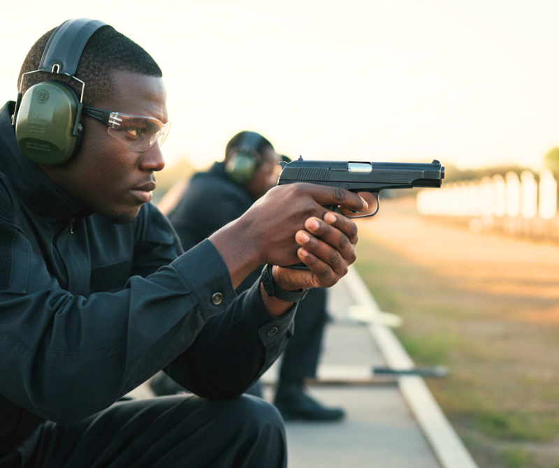 PM Gas Black/Brown Metal Slide | Self-Defense Tool | Black/Brown