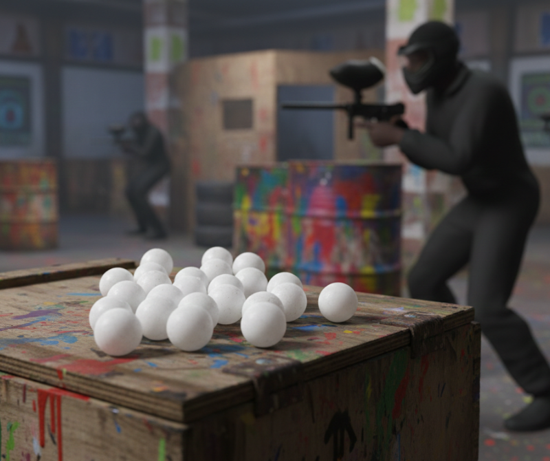 .50 Caliber White Sports Balls – Team Training Accessory