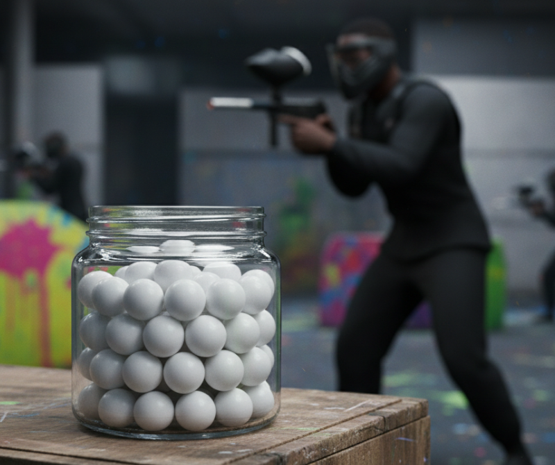 .68 Caliber White Sports Balls – Team Training Accessory