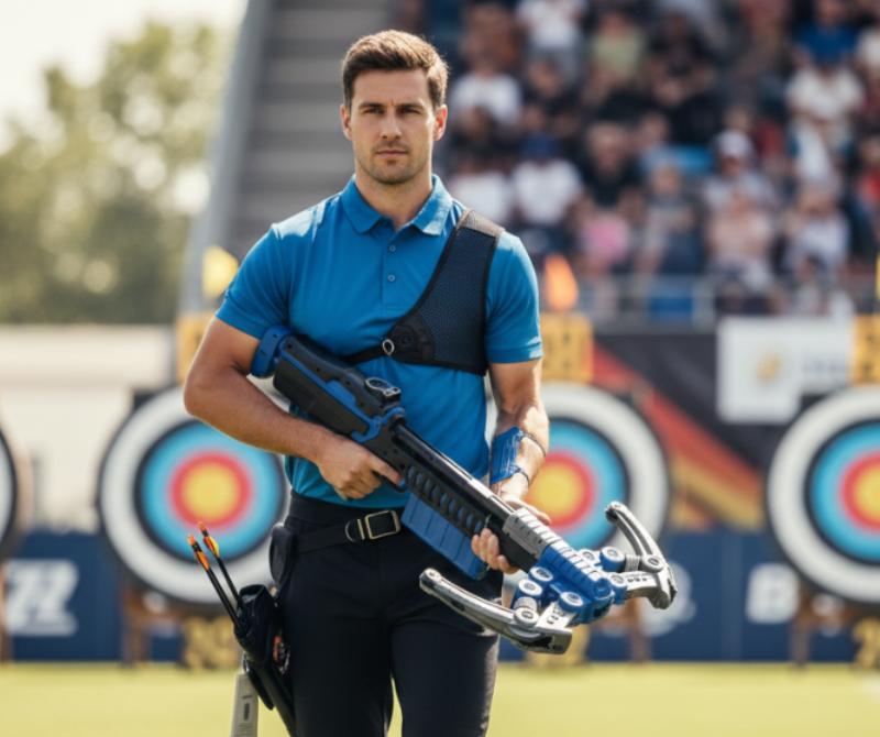 WJ554 Adjustable Stock Crossbow – Archery Sports Equipment | Blue & Black