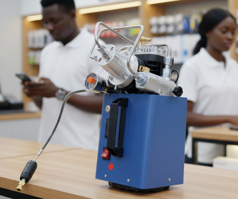 PCP Mini Water-Cooled Air Compressor – Black